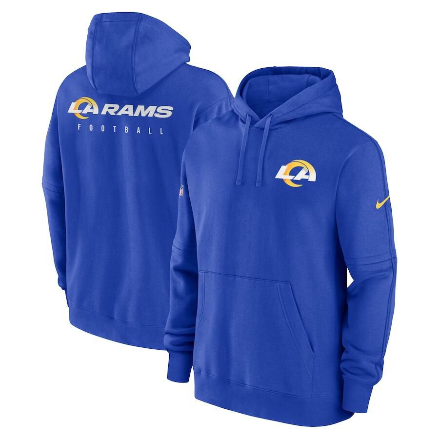 Men 2023 NFL Los Angeles Rams blue Sweatshirt style 1->los angeles rams->NFL Jersey
